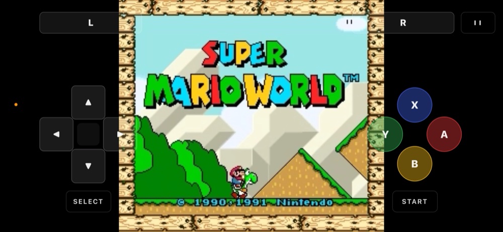Ampchor on a phone, playing a game with on-screen controls