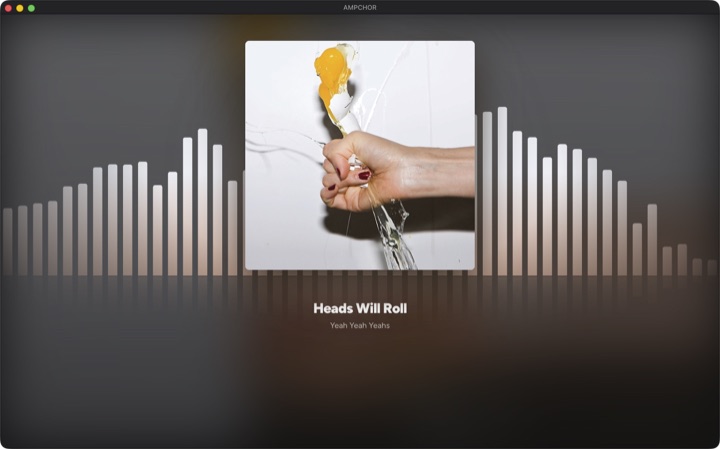 Full-screen music playback with the equalizer