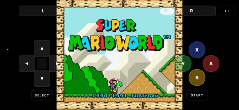 Playing a game on the phone with on-screen controls
